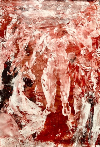 EUREKA

200 x 140cm, performance, acrylic, sand, charcoal on canvas, 2024